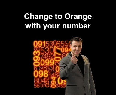 Change to Orange with your number